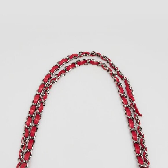 Chanel Pink Quilted Lambskin Leather Classic Medium Double Flap Bag - Picture 9 of 12